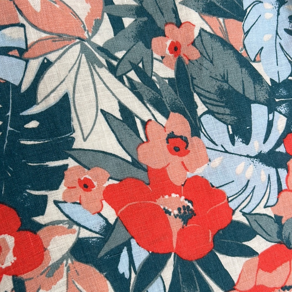 C&C California Linen Tropical Floral Print Pants - Picture 5 of 9